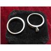 Image 2 : Sterling Silver and Opal Wedding Band Set Size 9 Total Weight 10 Grams