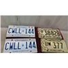 Image 2 : 7 Manitoba and Ontario License Plates