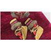 Image 8 : 3 Sets of Beaded Aboriginal Mocassins / Slippers - Baby Size& Small Sizes & Drum