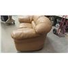 Image 2 : Leather/Leather Style Love Seat 62'' Wide