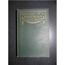 Robert Service "Ballads of a Bohemian" book, 1st edition, 1921 published by Barse and Hopkins New Yo