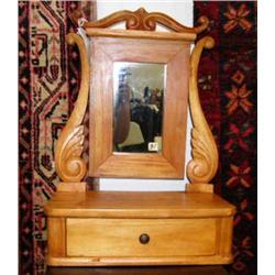 Maple finish jewelry box with mirror (1)