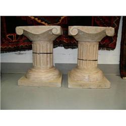 2 white washed plant stands (1)