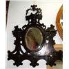 Image 1 : Ornate 4 shelf mahogany finish mirror (1)