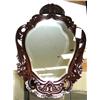 Image 1 : Carved mahogany finish mirror (1)