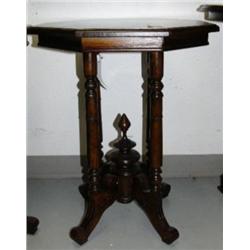 CHOICE on 3 mahogany finish lamp tables: octagonal (1)