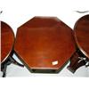 Image 2 : CHOICE on 3 mahogany finish lamp tables: octagonal (1)