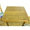 Image 2 : Antique oak draw leaf table and 2 chairs (700)