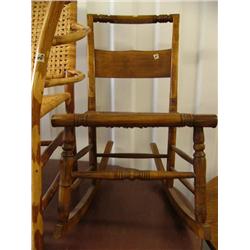 Woven seat rocker, American circa 1900 (214)