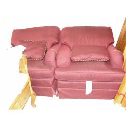 2 Over stuffed red chairs (224)