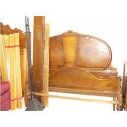 American walnut double bed circa 1920 (214)