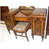 Image 1 : American walnut vanity with mirror and stool circa 1920 (214)
