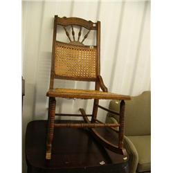 American woven seat sewing rocker (214)