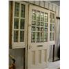 Image 1 : Fabulous stained glass antique door and entry way with jewels and leaded glass (214)