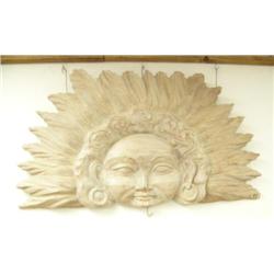 Carved wood face with sun -new (1)