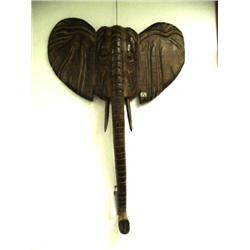 Carved wood elephant head - new(1)
