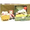 Image 1 : Lot of antique collectors dolls, old suitcase and wood cradle (214)