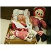 Image 2 : Lot of antique collectors dolls, old suitcase and wood cradle (214)