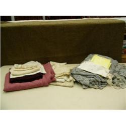 Fabulous lot of hand made linens and lace (214)
