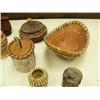Image 2 : Lot of 8 baskets: Hooper bay, pine needle, 2 birch bark, black woven grass, miniature finish, miniat