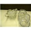 Image 3 : Cut glass vegetable dish, sugar bowl and creamer (214)