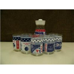 Lot of Apollo 12 collector's glasses and decanter (222)