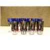 Image 1 : Set of 4 cut to clear red glass and set of 9 cobalt blue and clear stemware with etched design (214)