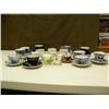 Image 1 : Set of 14: fabulous collection of blue and white Russian saucers and other beautiful cups and saucer