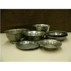 Lot of 10 pieces of pewter bowls (214)