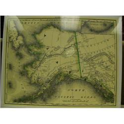 Shrink-wrapped map of Alaska from 1879, printed in 2005 (700)