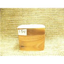 Wooden box with ivory top by C. Conner with 2 walruses (2)