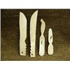 Image 1 : Lot of 4 letter openers: 2 ivory, 2 bone - rose design and seal design (2)
