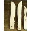 Image 3 : Lot of 4 letter openers: 2 ivory, 2 bone - rose design and seal design (2)