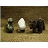 Image 1 : Stone whale - has been repaired, soapstone bird and fossilized whale bone bear (2)