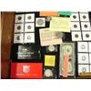 Image 2 : Lot of coins including: Citrine, opal, topaz, buffalo nickels, wheat pennies, 1 silver certificate, 