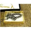 Image 3 : Lot of jewelry: Hematite necklace and bracelet and 4 gold colored bracelets (225)