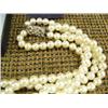 Image 4 : Lot of 3: pearl earrings, pearl chocker, and 2 strand pearl necklace (225)