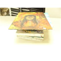 Lot of 10 original art on artist board and canvas (2)