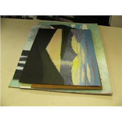 Lot of 5 original art on artist board and canvas (2)