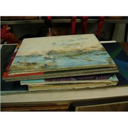 Lot of original art on artist board and canvas (2)