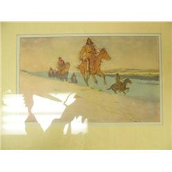 Framed and matted print by Frederic Rettington (2)