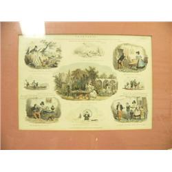 CHOICE on 4 framed and matted 1800 style print (2)