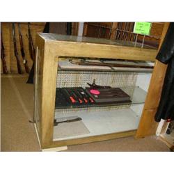 Wood and glass cabinet ()