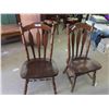 Image 1 : 2 Wood Kitchen Chairs 
