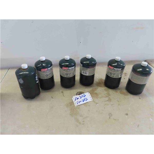 6 Coleman Propane Bottles 465grams