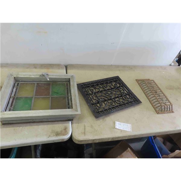 Cast Register Covers 13'' x 16'' & 6'' x 15'' , Stained Glass Window 15'' x 18 