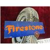 Image 3 : Modern Porcelain Firestone Sign 9 1/2'' x 7 1/2'' 