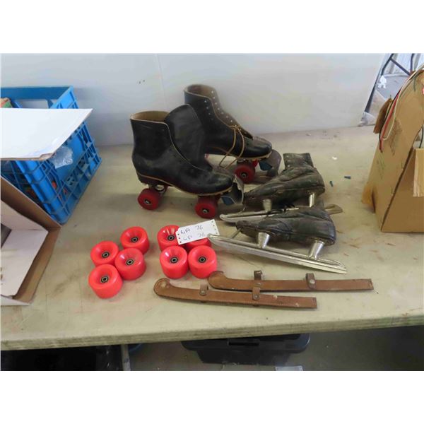 Vintage CCM Speed Skates , Roller Skates , Extra Wheel