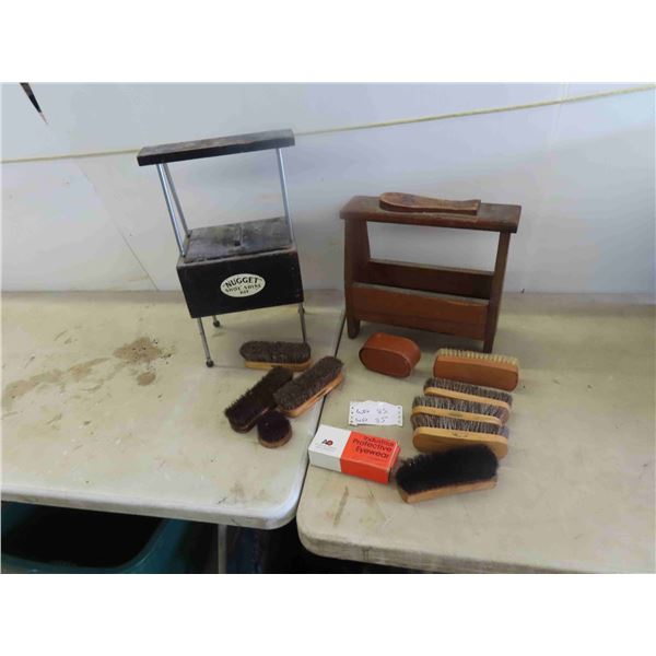 Shoe Shine Cases and Brushes  - 1 with Nugget Advertising