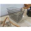 Image 2 : 4 Wire Baskets with Numbers, Chicken Feeder, Old Hangers, Bells 